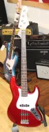 Aria Pro 2 STB Series Electric Bass Guitar Red Sarum Guitars 04