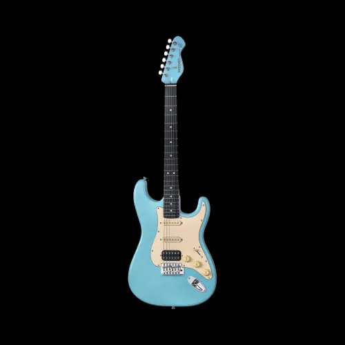 Mooer MSC10 Pro Stratocaster Style Electric Guitar Blue 02
