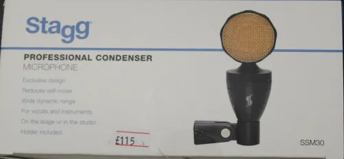 Stagg Professional Condenser Microphone SSM30 Vocals & Instruments Sarum Guitars & Drums Salisbury Wiltshire 02