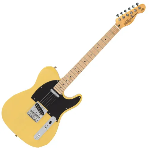 Vintage V20 Telecaster Type Electric Guitar Yellow